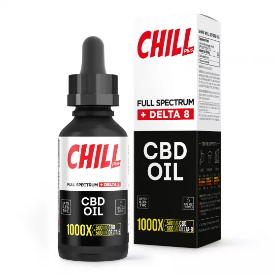 Chill Plus Full Spectrum Delta-8 CBD Oil – 1000X