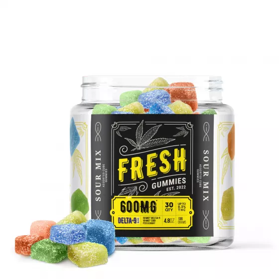 Fresh Delta-9 THC Gummies Sour Mix